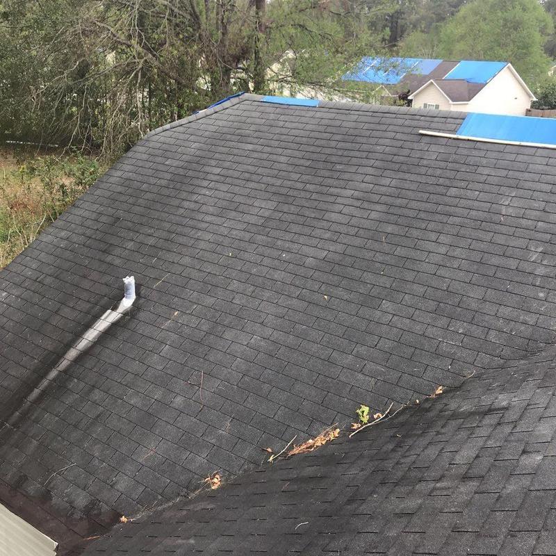 Asphalt shingle roof inspection for hail damage