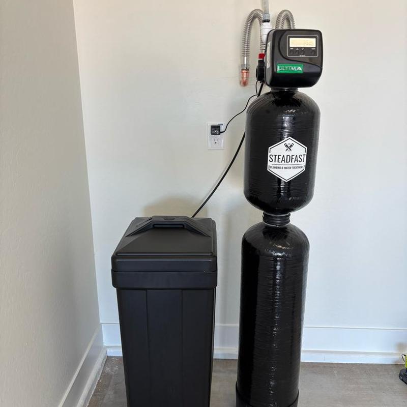 Green Fusion 1000 water softener with drain line cut-in