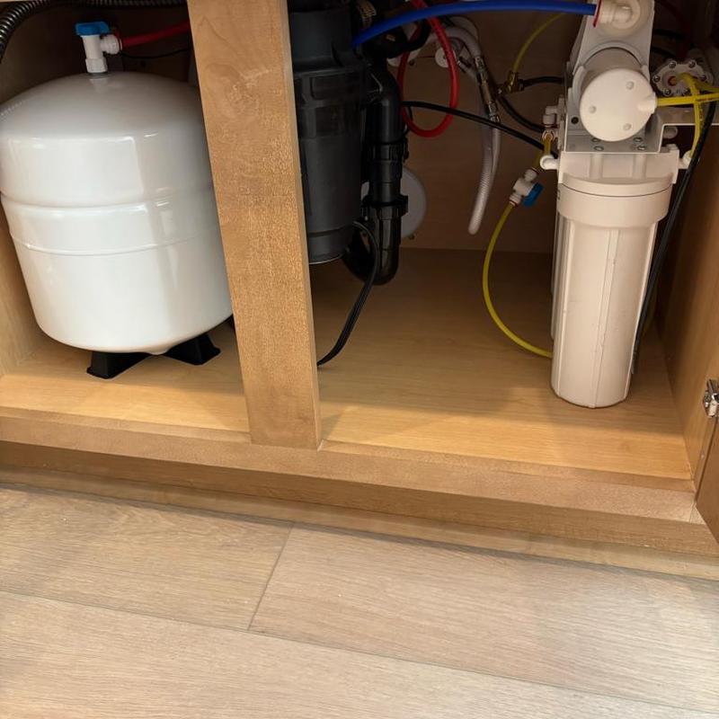 Five stage Green RO system under kitchen sink cabinet