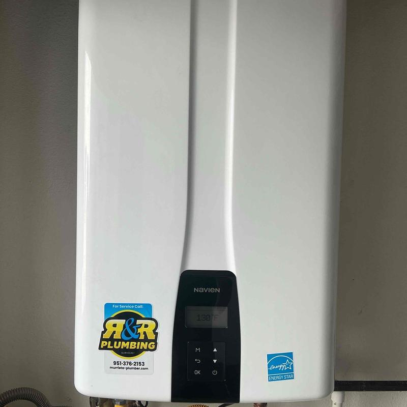 Navien 210S tankless water heater installed