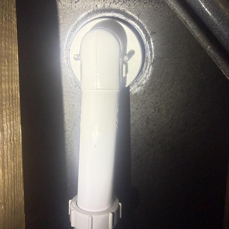 Bathtub overflow drain pipe with cleanout access Bathtub overflow drain pipe with cleanout access