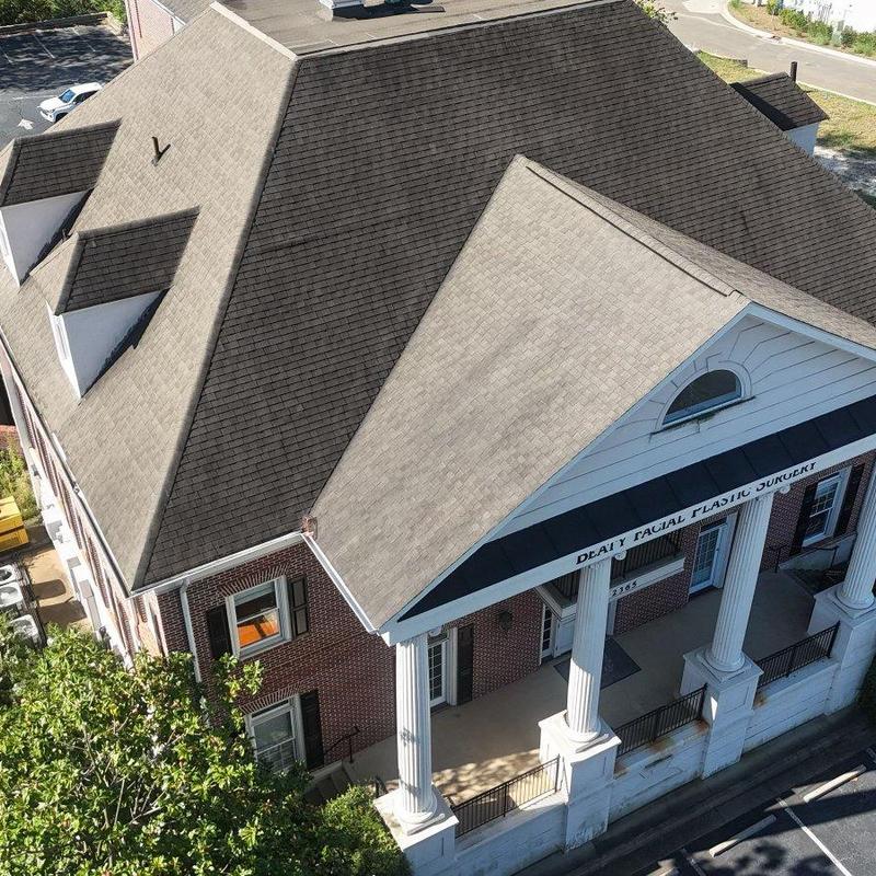 Commercial shingle roof with flashing and penetrations inspection Commercial shingle roof with flashing and penetrations inspection
