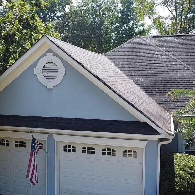 Asphalt shingle roof with flashing and vent inspection Asphalt shingle roof with flashing and vent inspection
