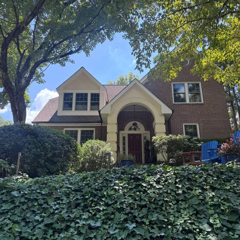 Asphalt shingle roof inspection on residential home Asphalt shingle roof inspection on residential home