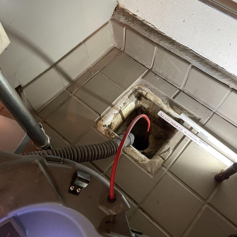 Floor drain mechanical descaling machine removing blockage