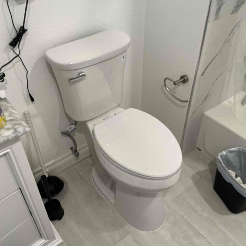 Customer-supplied toilet installation and water supply reconnect