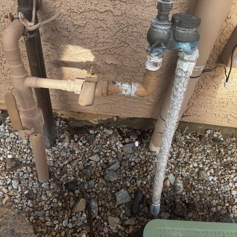 Pressure vacuum breaker valve on irrigation line installation Pressure vacuum breaker valve on irrigation line installation