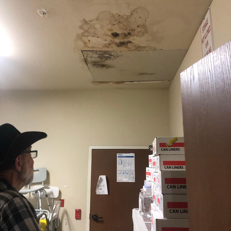 Asphalt shingle roof leak causing ceiling stains Asphalt shingle roof leak causing ceiling stains