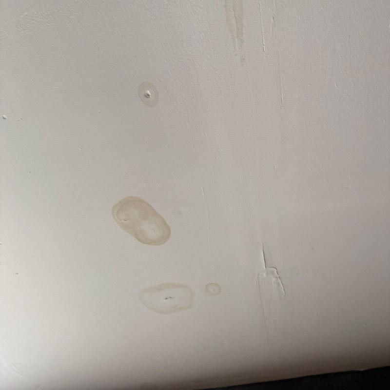Ceiling drywall water stains and damage spots Ceiling drywall water stains and damage spots
