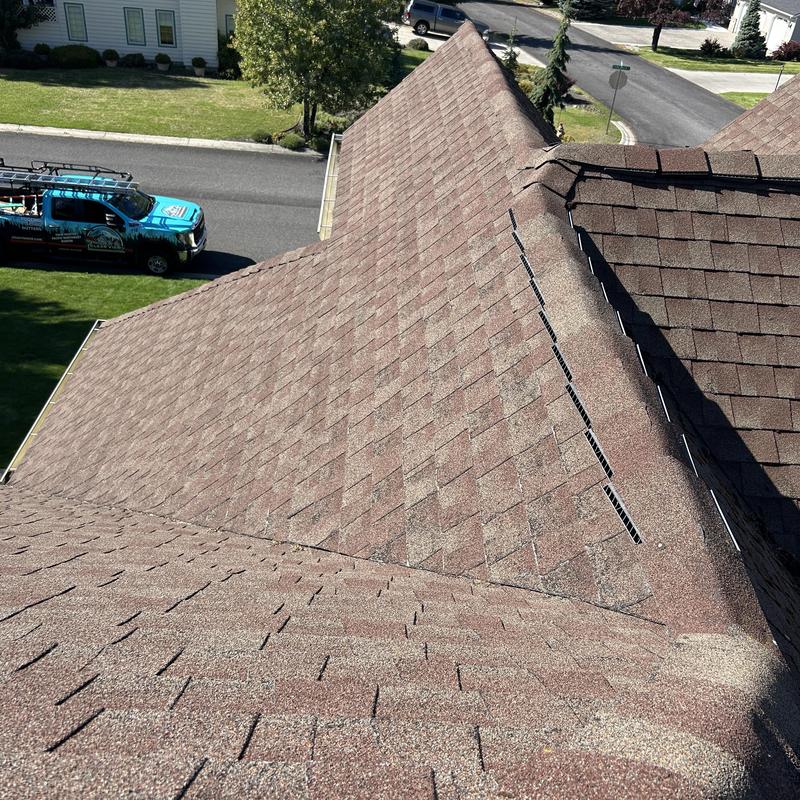 Asphalt shingle roof and ridge vent inspection in Hayden