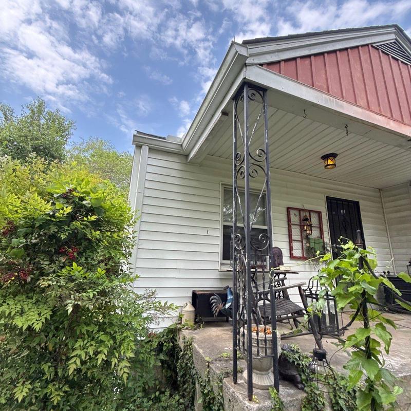Gutter and porch column inspection on residential home