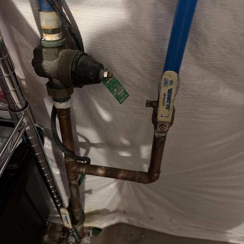 34” PRV pressure reducing valve with copper piping