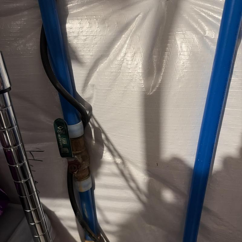 34” PRV blue piping with valve and wiring