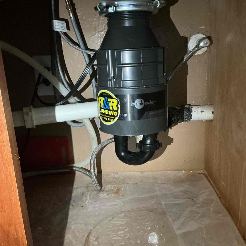 In-Sink-Erator Badger 5 garbage disposal installed under sink