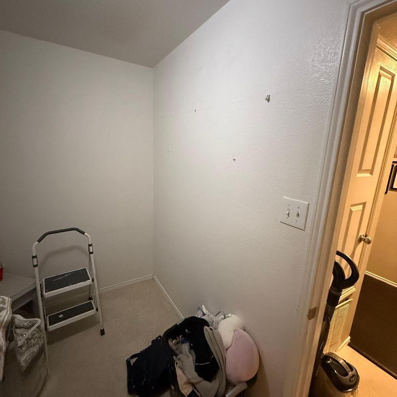 Interior wall patching and paint touch-up in small room Interior wall patching and paint touch-up in small room