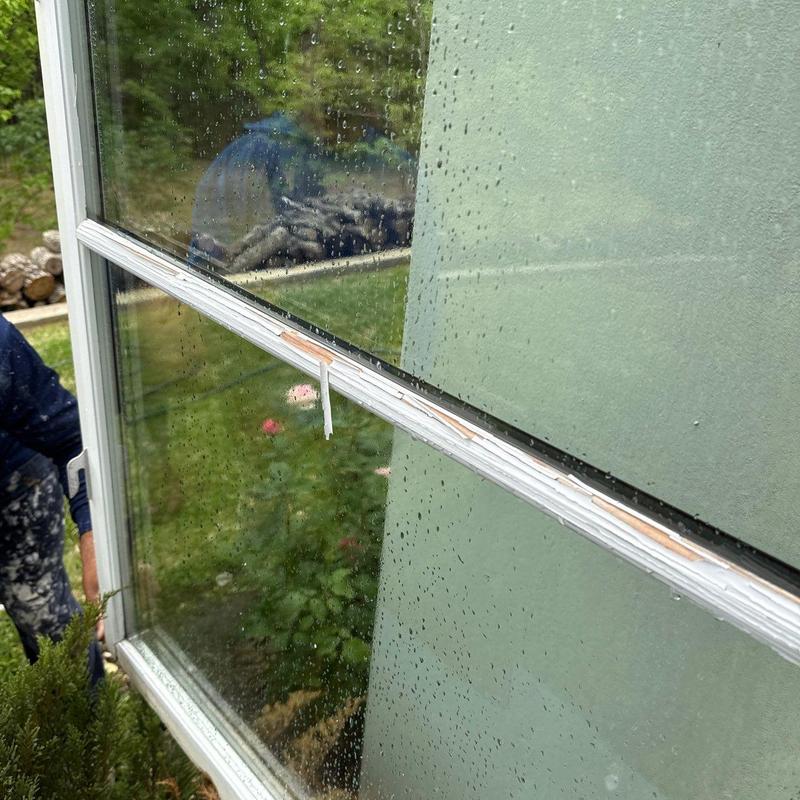 Window frame sealing with weather damage repair Window frame sealing with weather damage repair
