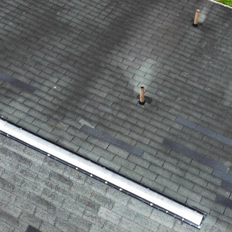 Asphalt shingle roof with storm damage inspection Asphalt shingle roof with storm damage inspection