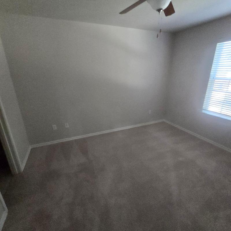 Bedroom carpet and ceiling fan in empty room Bedroom carpet and ceiling fan in empty room