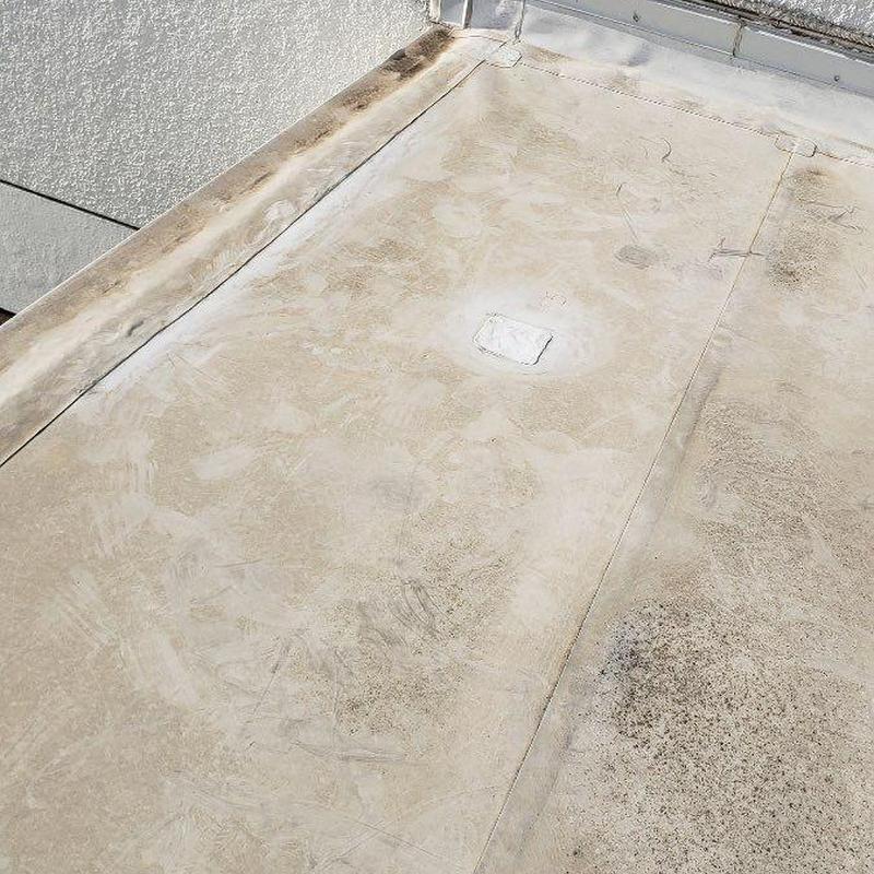 Concrete roof hail damage repair and sealing edge Concrete roof hail damage repair and sealing edge