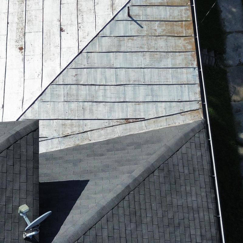 Metal roof drip edge pulling away near shingle roof Metal roof drip edge pulling away near shingle roof