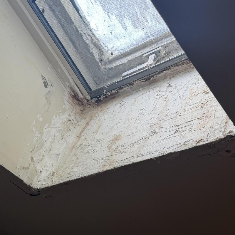 Skylight leak and water damage around frame Skylight leak and water damage around frame
