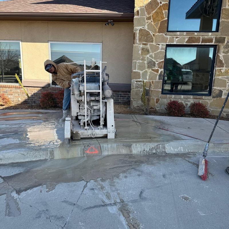 Concrete sidewalk and gutter replacement in progress Concrete sidewalk and gutter replacement in progress