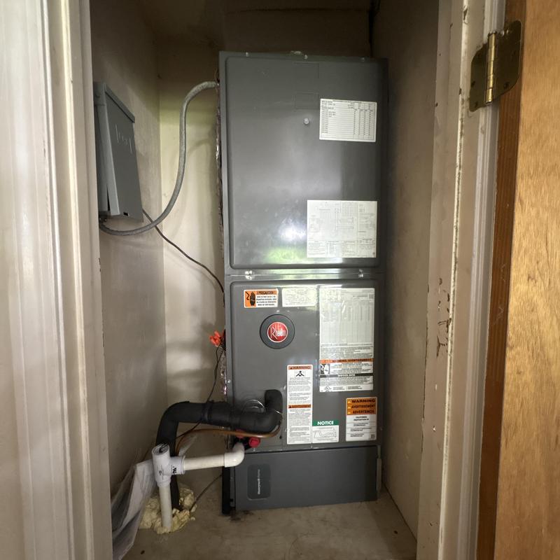 Furnace and air handler annual service in closet