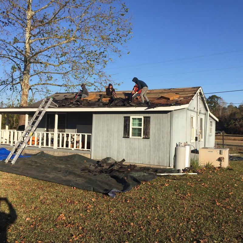 Roof shingles removal and replacement on residential home