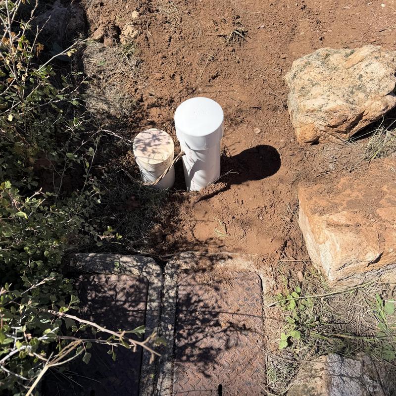 Three-quarter inch stop and waste valve by meter installation Three-quarter inch stop and waste valve by meter installation