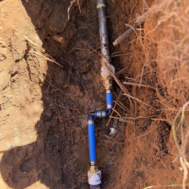 Three-quarter inch stop and waste valve installation underground Three-quarter inch stop and waste valve installation underground