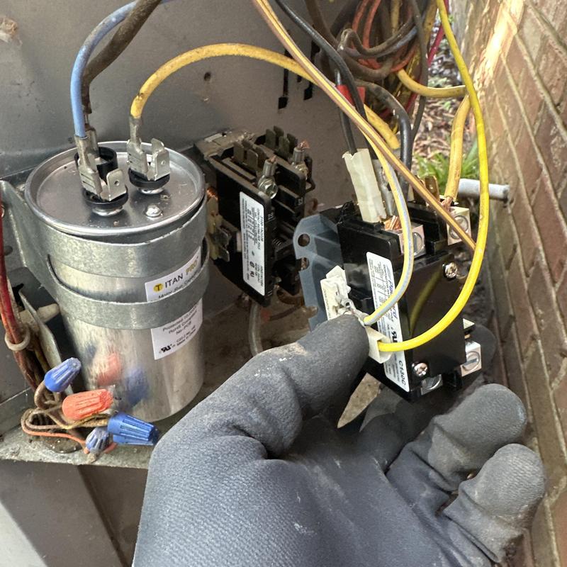 AC capacitor and relay maintenance in HVAC unit