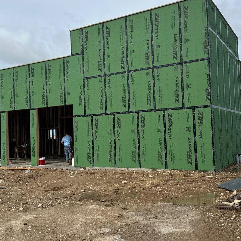 ZIP System sheathing installation on commercial building ZIP System sheathing installation on commercial building