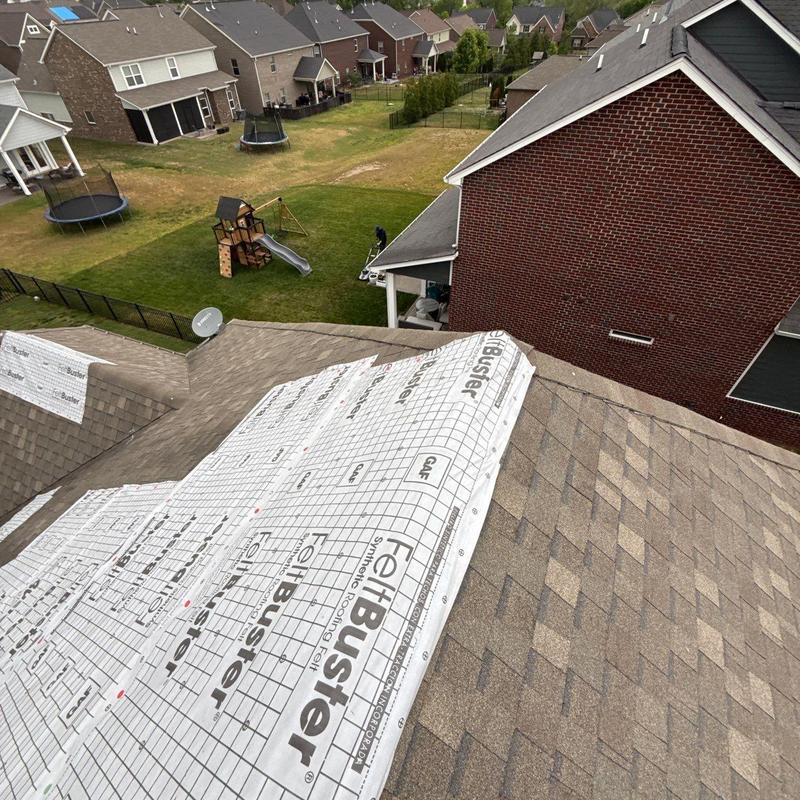 Synthetic roofing underlayment installation on shingle roof