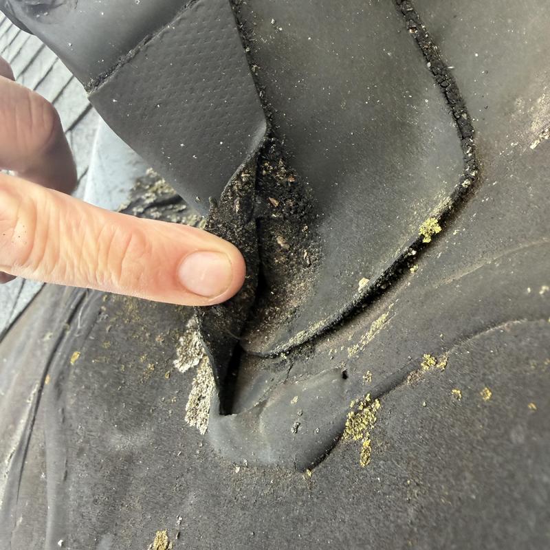 EPDM rubber roof seam separation near chimney EPDM rubber roof seam separation near chimney