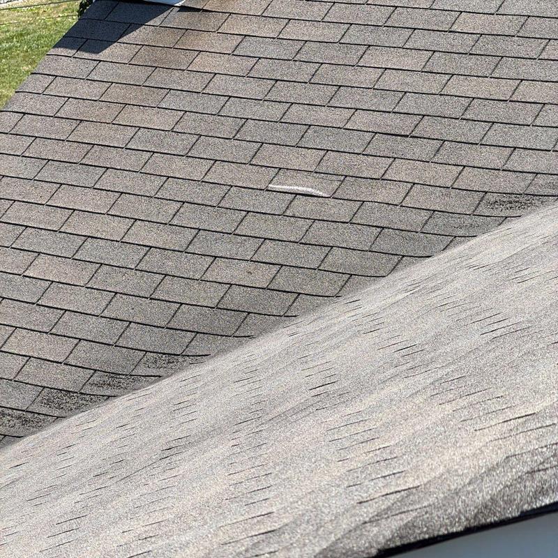 Asphalt shingles with hail damage inspection