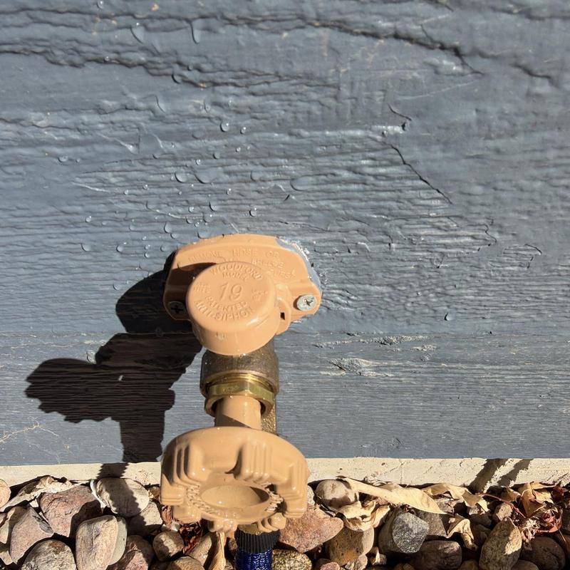 Hose bibb valve with protective cover on exterior wall