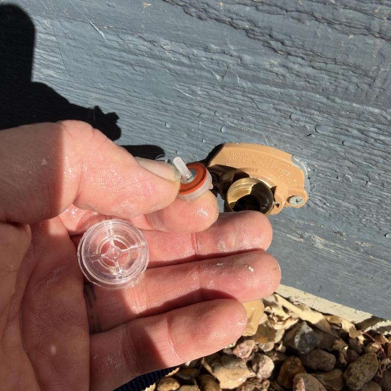 Hose bibb backflow preventer cartridge replacement