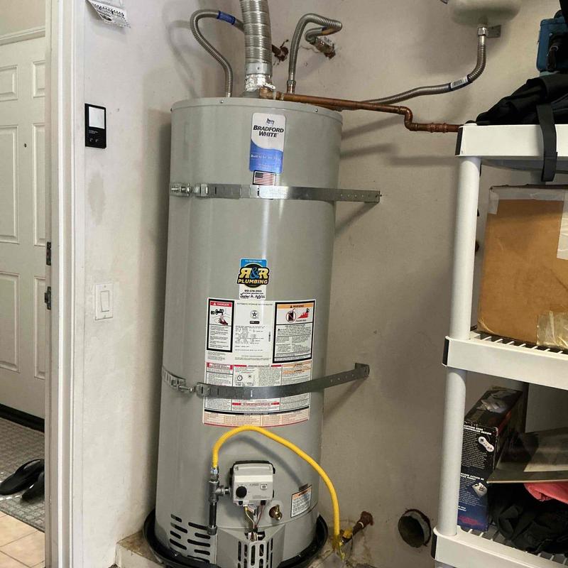 50-gallon water heater with safety upgrades installed