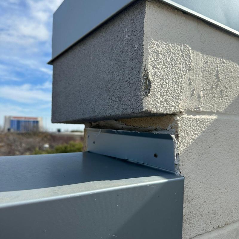 Concrete block exterior with weathering and damage Concrete block exterior with weathering and damage