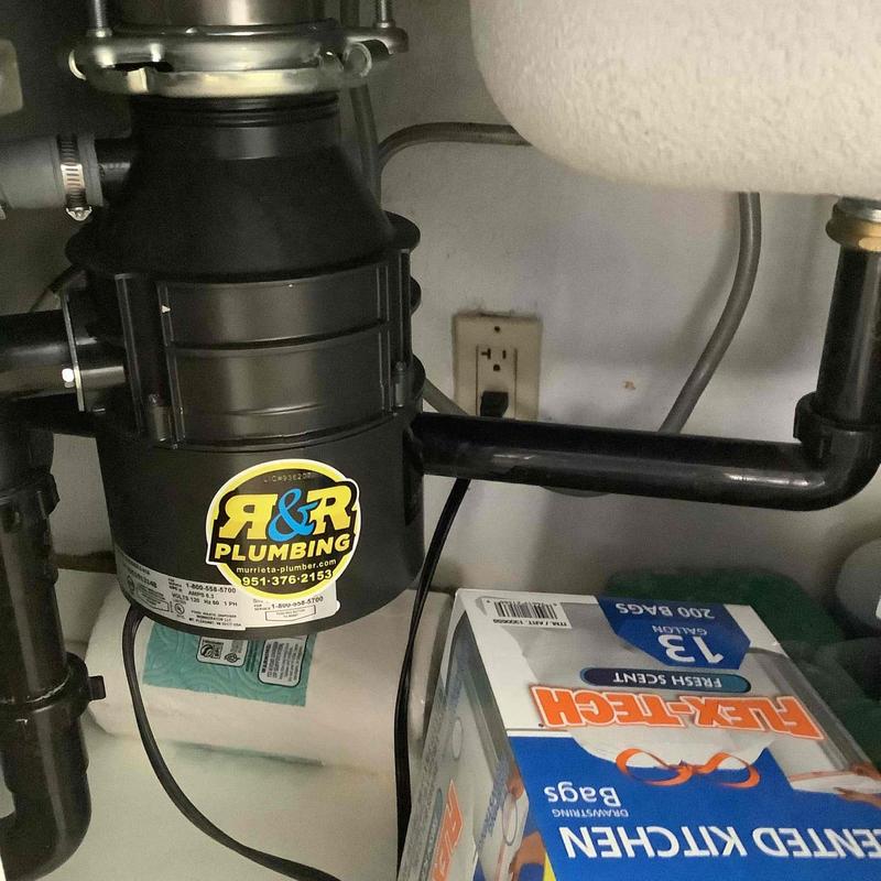 12 HP Badger 5 garbage disposal under kitchen sink