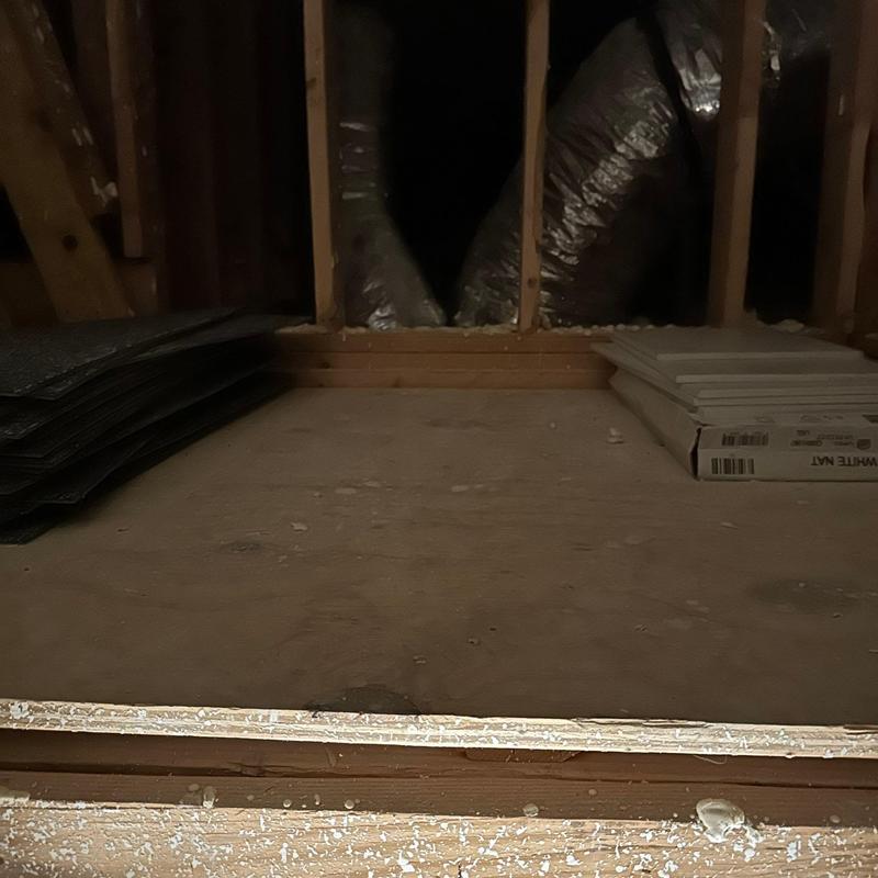 Framed hallway recess for custom stone feature installation Framed hallway recess for custom stone feature installation