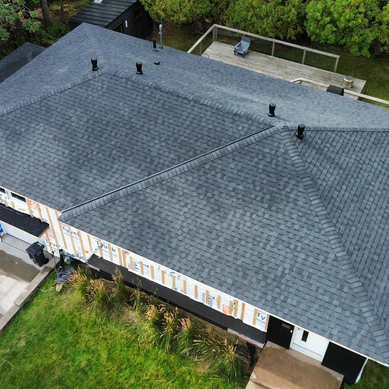 CertainTeed Landmark Moire Black shingles installed