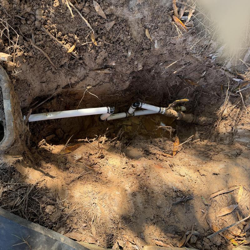 Waterline pipe repair in excavated soil trench