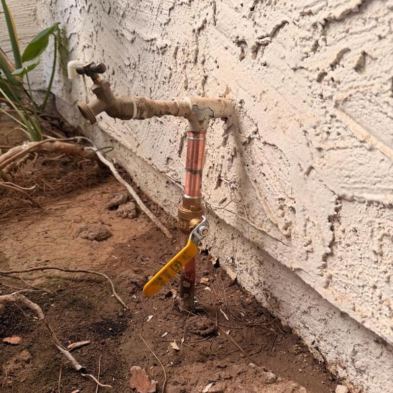 Outdoor hose bib with new quarter turn shut off valve