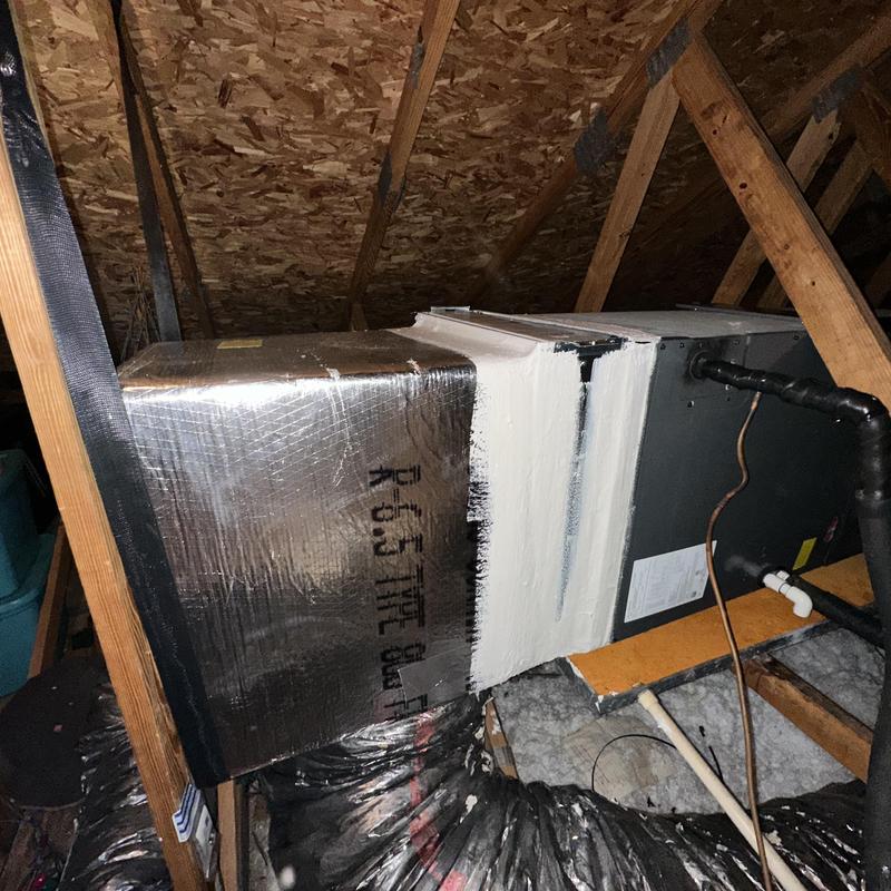 Return plenum with 4-inch media filter and sealed ductwork