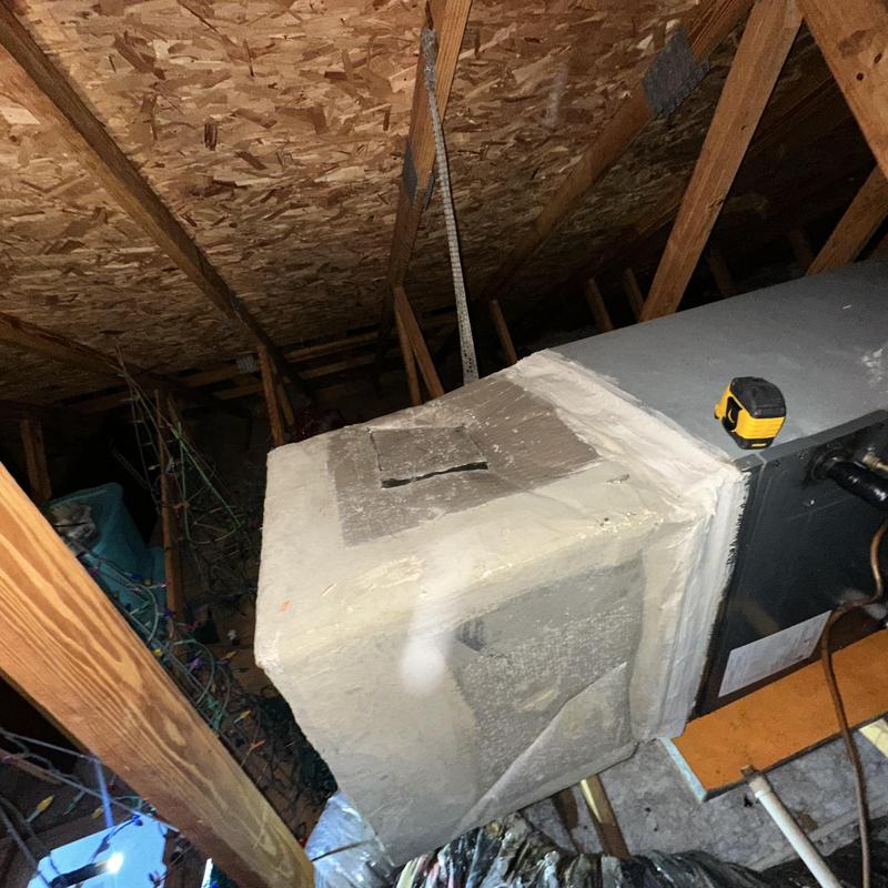 Return plenum with duct sealing and filter installation