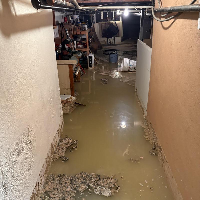 Basement main line flooding and water damage Basement main line flooding and water damage