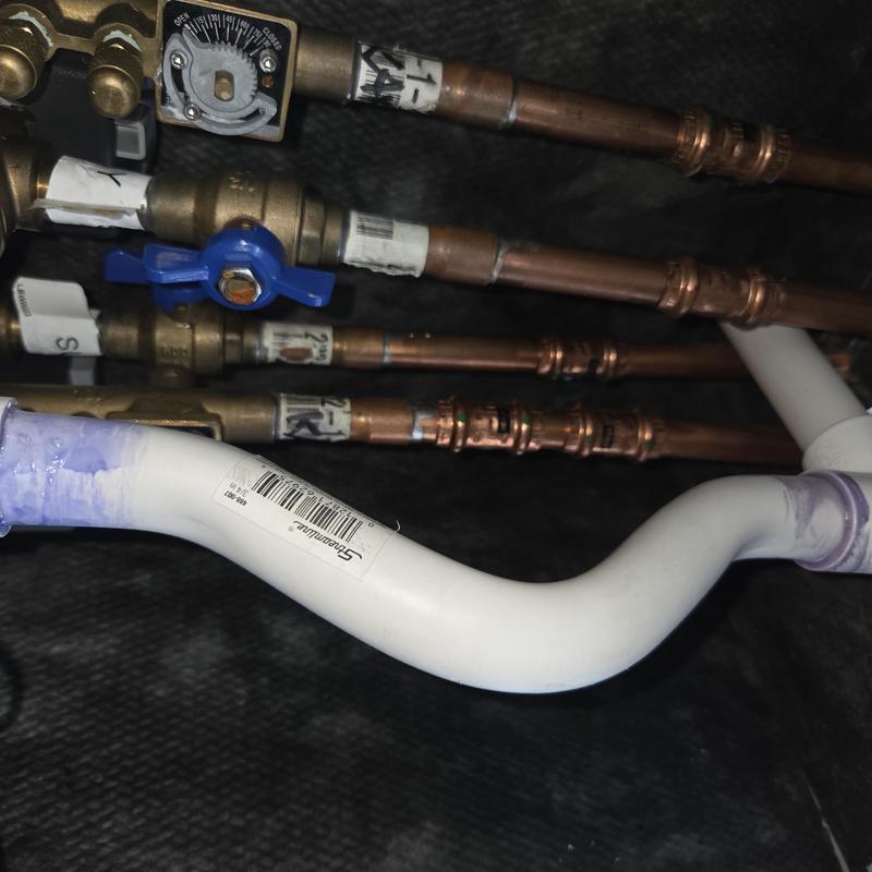 Copper and PVC plumbing pipes with valves and fittings Copper and PVC plumbing pipes with valves and fittings