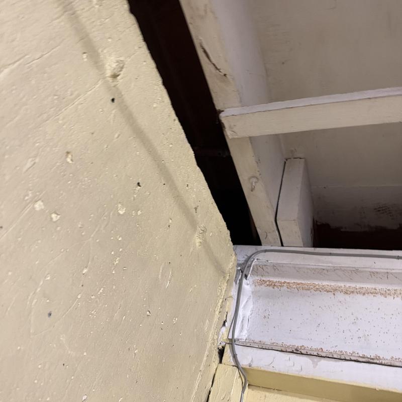 Ceiling beam with electrical conduit installation detail