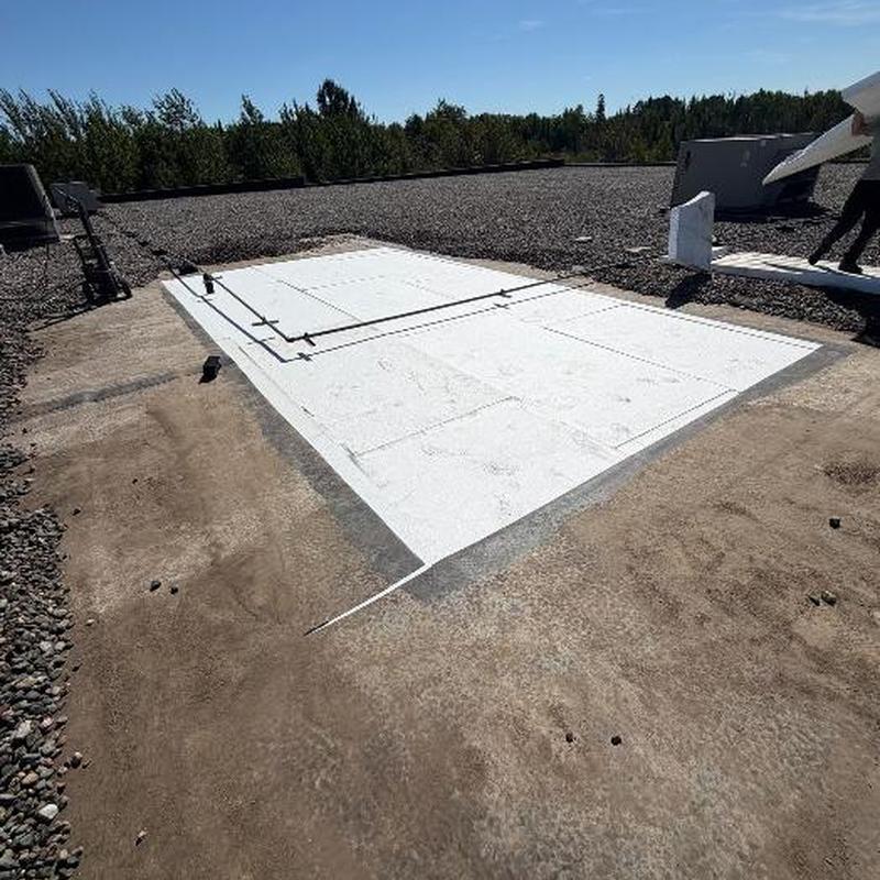 Steel roof decking replacement beneath ballasted EPDM roof